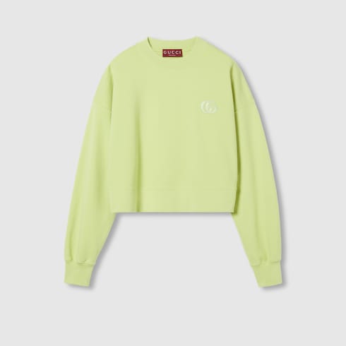 Sweat-shirt en jersey de coton avec broderie