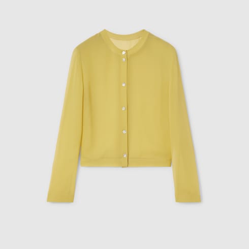 Light silk georgette knit top Detail 2