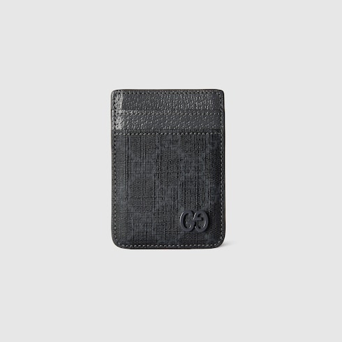 Kartenetui mit Magnetfunktion und grauem Besatz