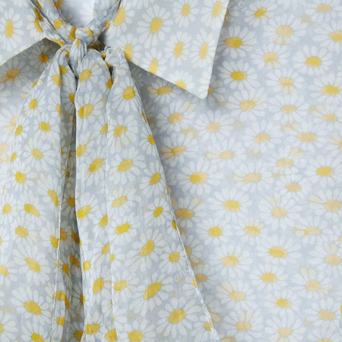 Printed silk chiffon shirt Detail 7