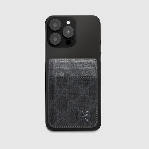 Tarjetero magnético con ribete gris