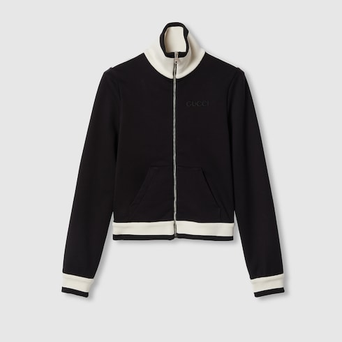 Jacke aus Baumwollfleece mit Reißverschluss