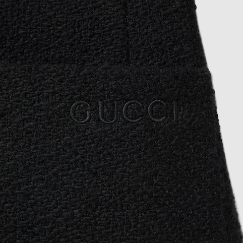 Chaqueta de lana de rizo con bordado