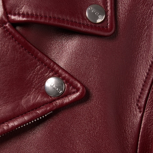 Leather biker jacket Detail 7