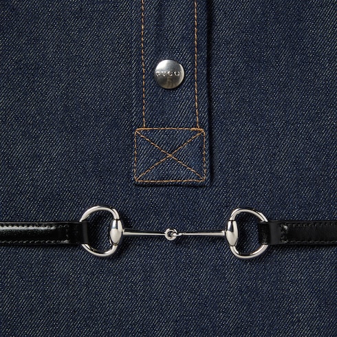 Mini abito in denim con Morsetto