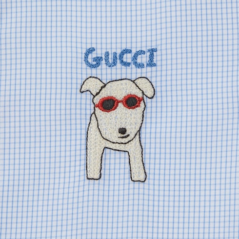 Camicia bambino in cotone ricamato