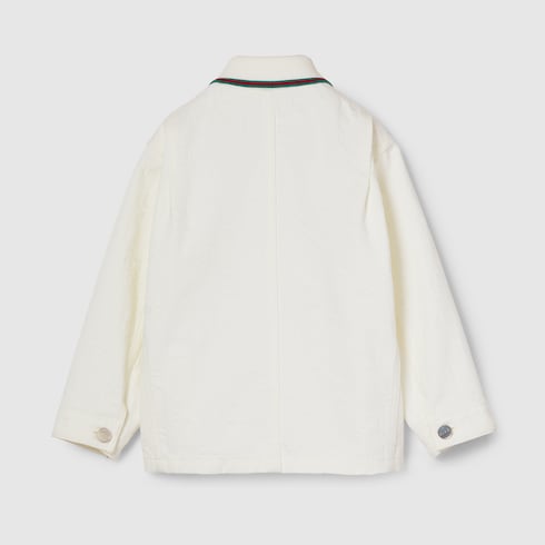 Veste pour enfant en denim GG avec bande Web