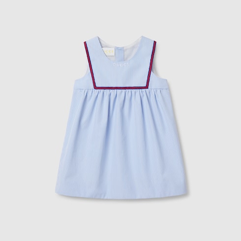 Baby embroidered cotton poplin dress