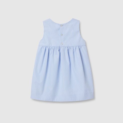 Robe pour bébé en popeline de coton brodée