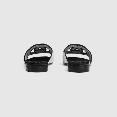 Sandalo slider donna con Incrocio GG