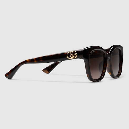Low nose bridge fit square sunglasses