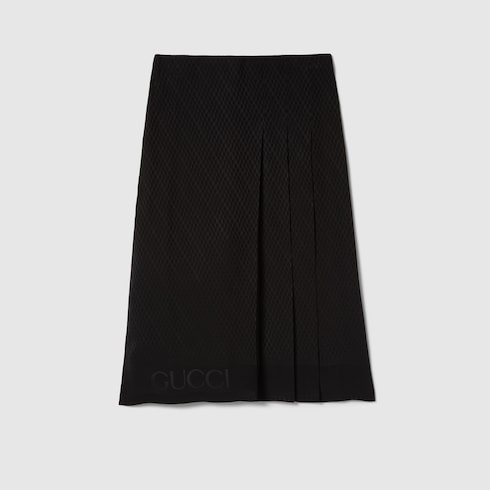 Jupe en jacquard de soie Gucci