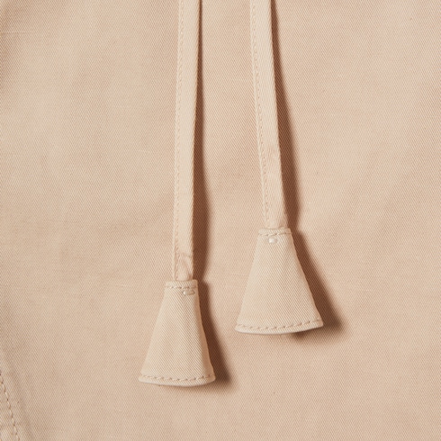 Cotton linen skirt with pleats