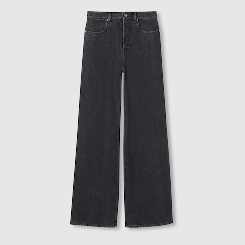 Wide leg denim pant