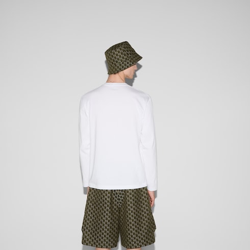 T-shirt a maniche lunghe in jersey di cotone