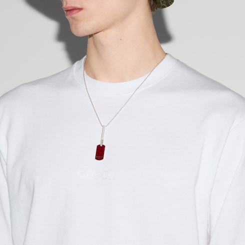 T-shirt a maniche lunghe in jersey di cotone