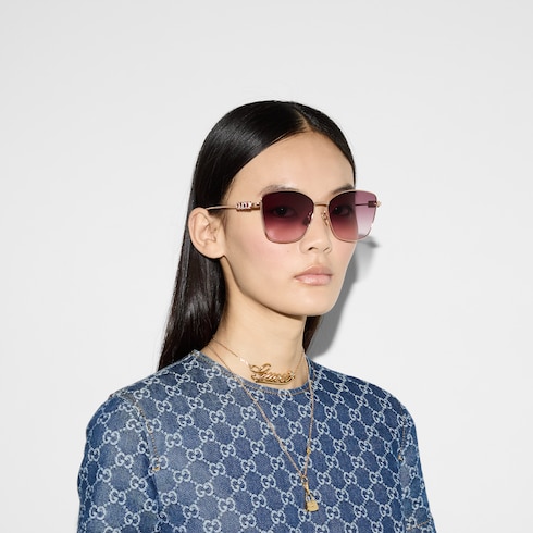 Low nose bridge fit butterfly sunglasses