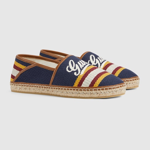 Men's espadrille with Gucci script Detail 2