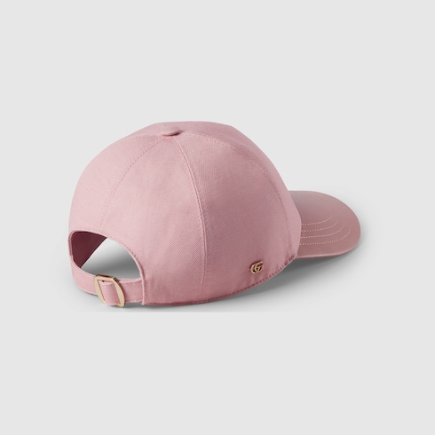 Cotton canvas baseball hat in light pink | GUCCI® US