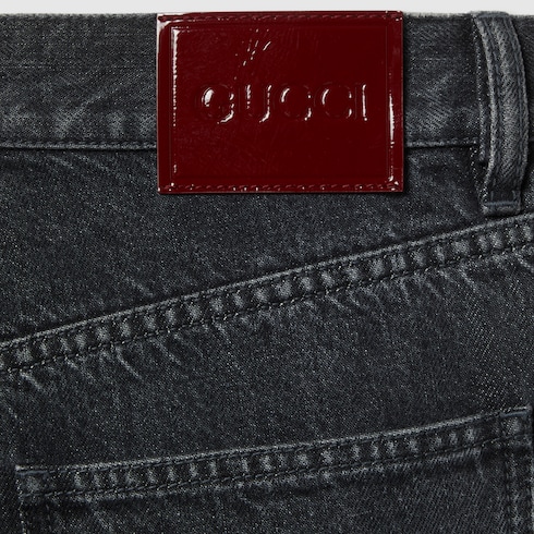Wide leg denim pant