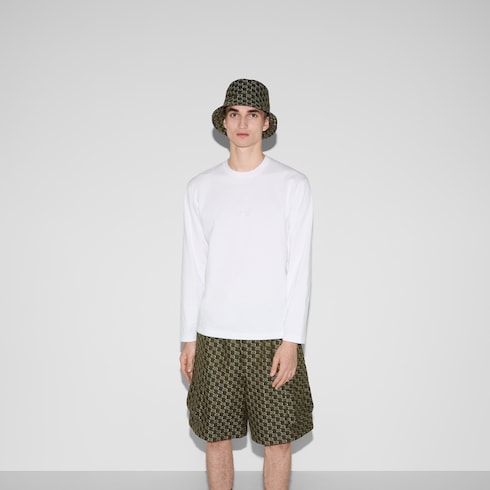 T-shirt a maniche lunghe in jersey di cotone