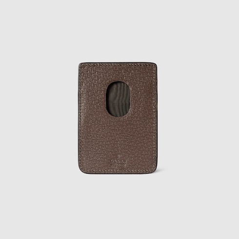 Brown trim magnetic card case