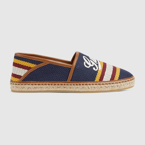 Men's espadrille with Gucci script Detail 5