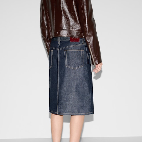 Gonna midi in denim