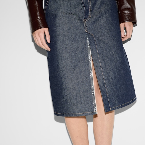 Gonna midi in denim