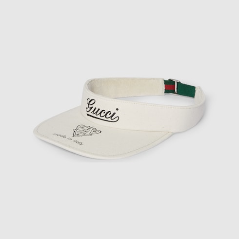 Printed cotton canvas visor