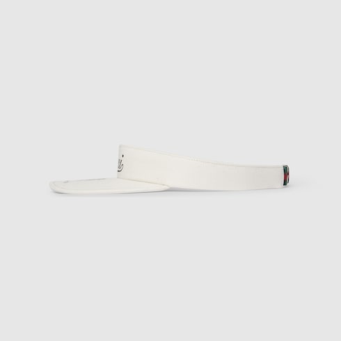 Printed cotton canvas visor