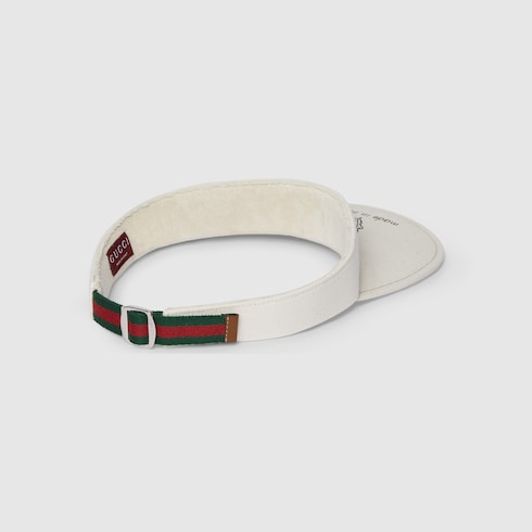 Printed cotton canvas visor