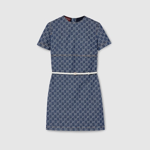 GG denim jacquard dress Detail 2