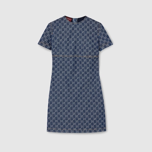 GG denim jacquard dress Detail 9