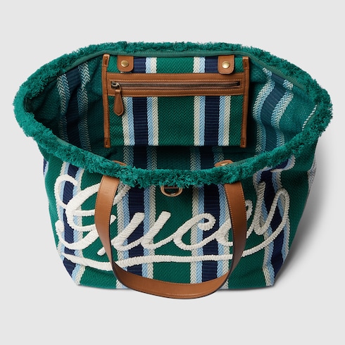 Bolso tote de lona bordada tamaño mediano