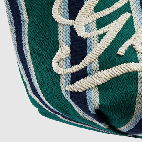 Bolso tote de lona bordada tamaño mediano