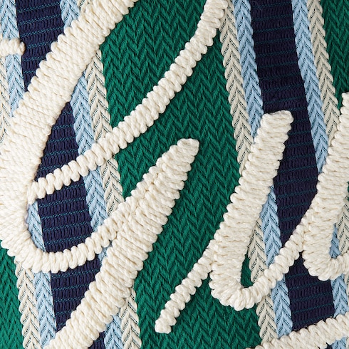  Embroidered large canvas tote bag