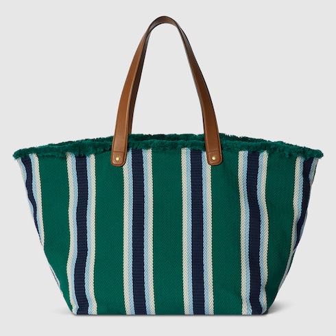  Embroidered large canvas tote bag