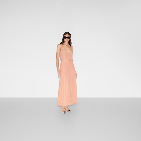 Vestido largo de georgette