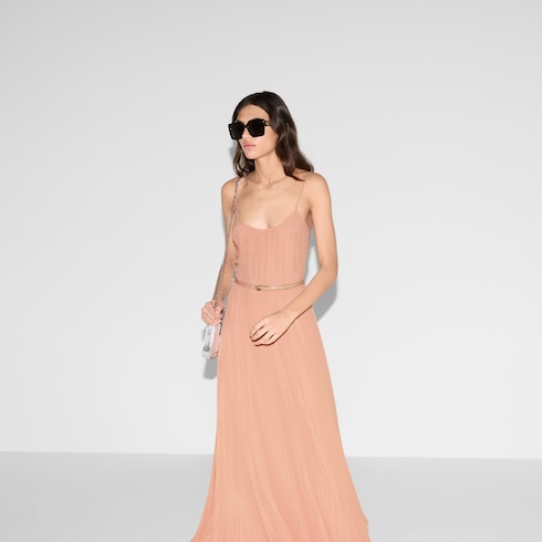 Vestido largo de georgette