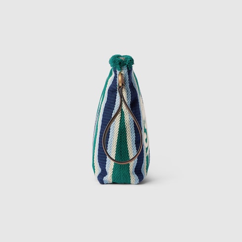Pouch in tessuto ricamato misura grande