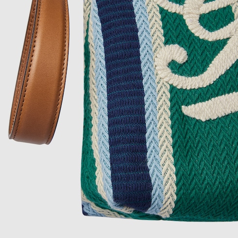 Pouch in tessuto ricamato misura grande