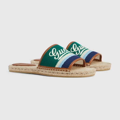 Men's espadrille with Gucci script Detail 2