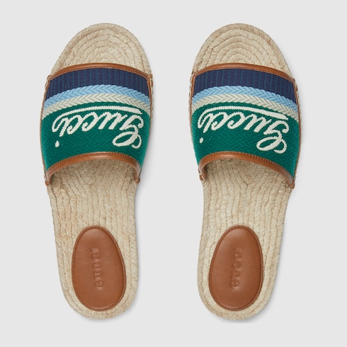 Men's espadrille with Gucci script Detail 5