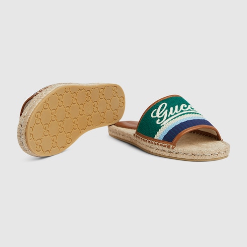 Men's espadrille with Gucci script Detail 6