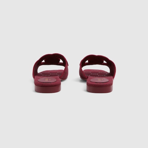 Sandalo slider donna con Incrocio GG