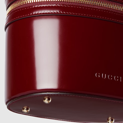 Mini vanity bag con manico bambù