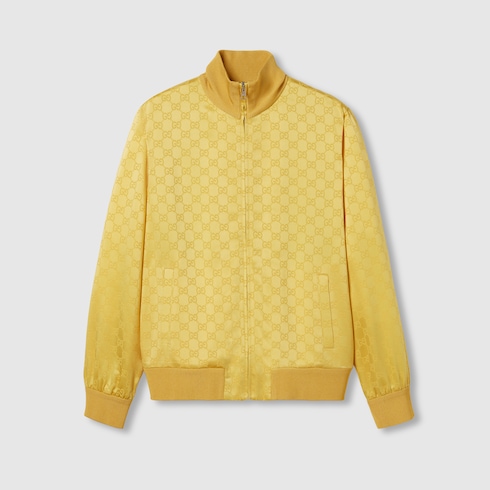 Chaqueta con zipper de jacquard con GG