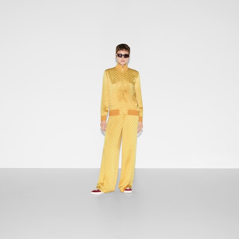 Chaqueta con zipper de jacquard con GG