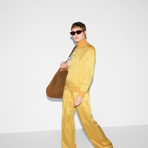 Giacca con cerniera in jacquard GG